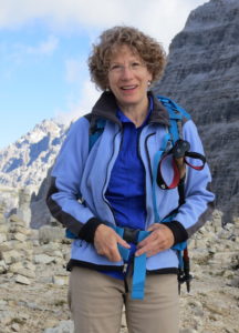 Lynn, hiking in the Dolomites